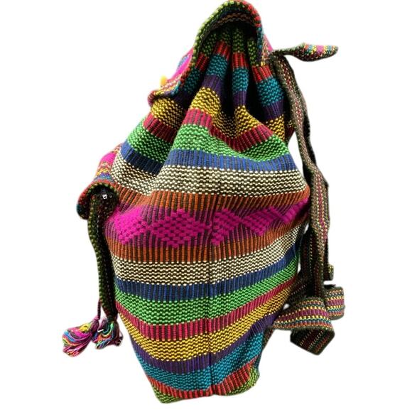 Vintage Y2K Baja Sweatshirt Woven  Drawstring Backpack - Picture 2 of 9